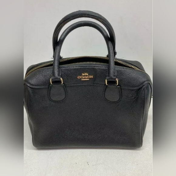 COACH Designer Black 2 way Mini Bennett Satchel Doctor Bag Purse Handbag - Picture 4 of 8